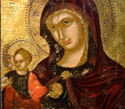 Madonna col Bambino , tavola fondo oro